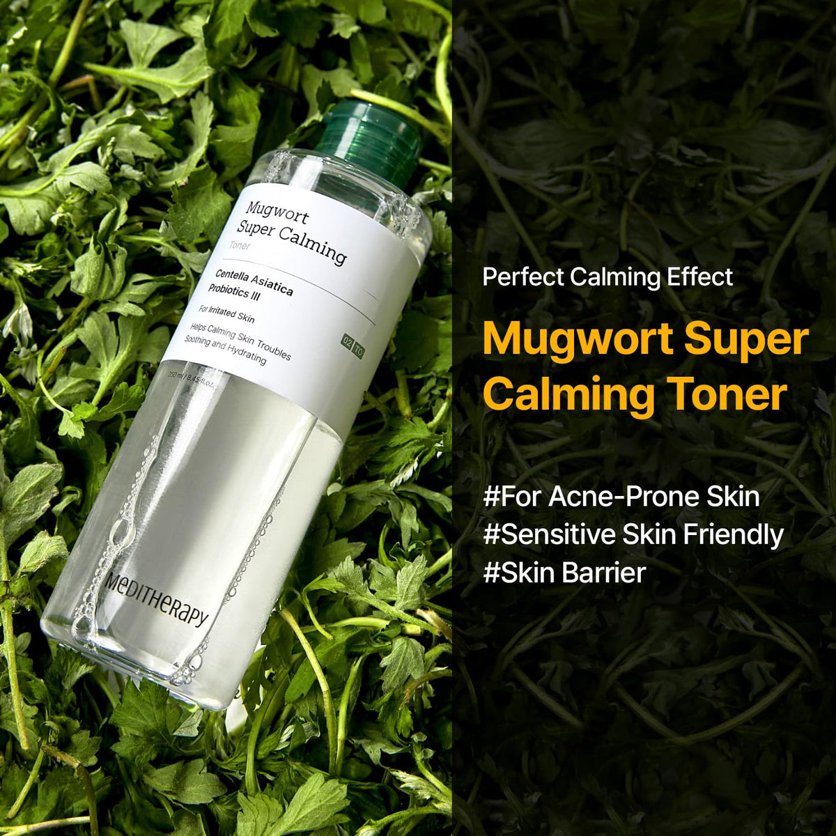 MEDITHERAPY Mugwort Super Calming Toner bottle with cap