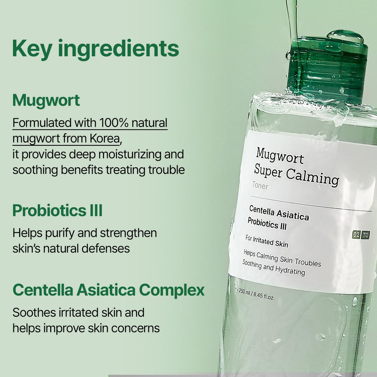MEDITHERAPY Mugwort Super Calming Toner with cotton pads