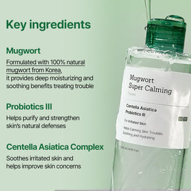 MEDITHERAPY Mugwort Super Calming Toner with cotton pads