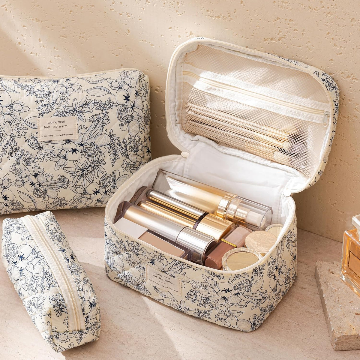 Medium HBselect makeup bag in floral pattern