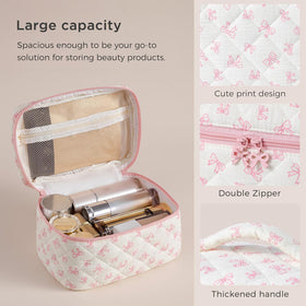 Medium HBselect makeup bag showcasing interior space