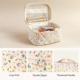 Medium HBselect makeup bag with cotton texture