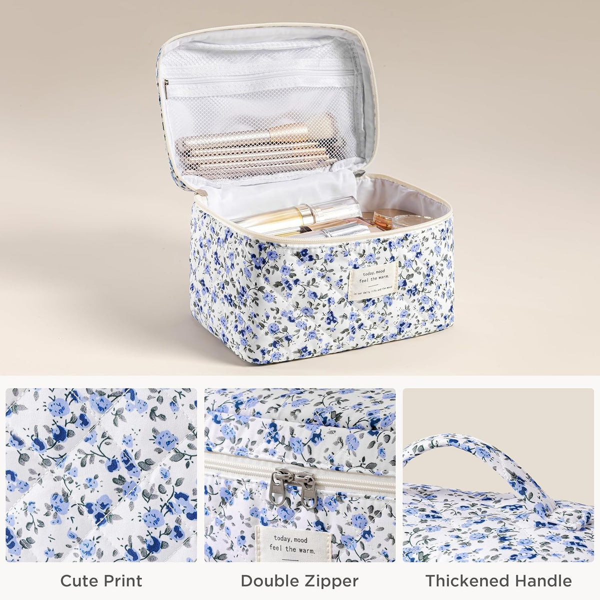 Medium HBselect makeup bag with floral pattern