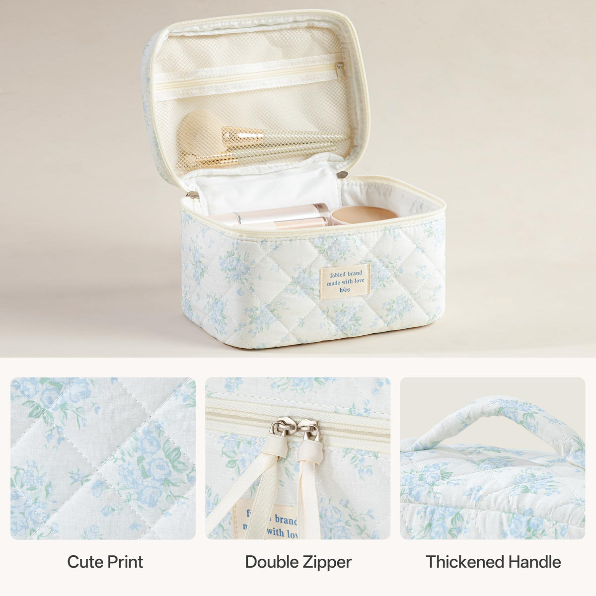 Medium HBselect makeup bag with floral pattern