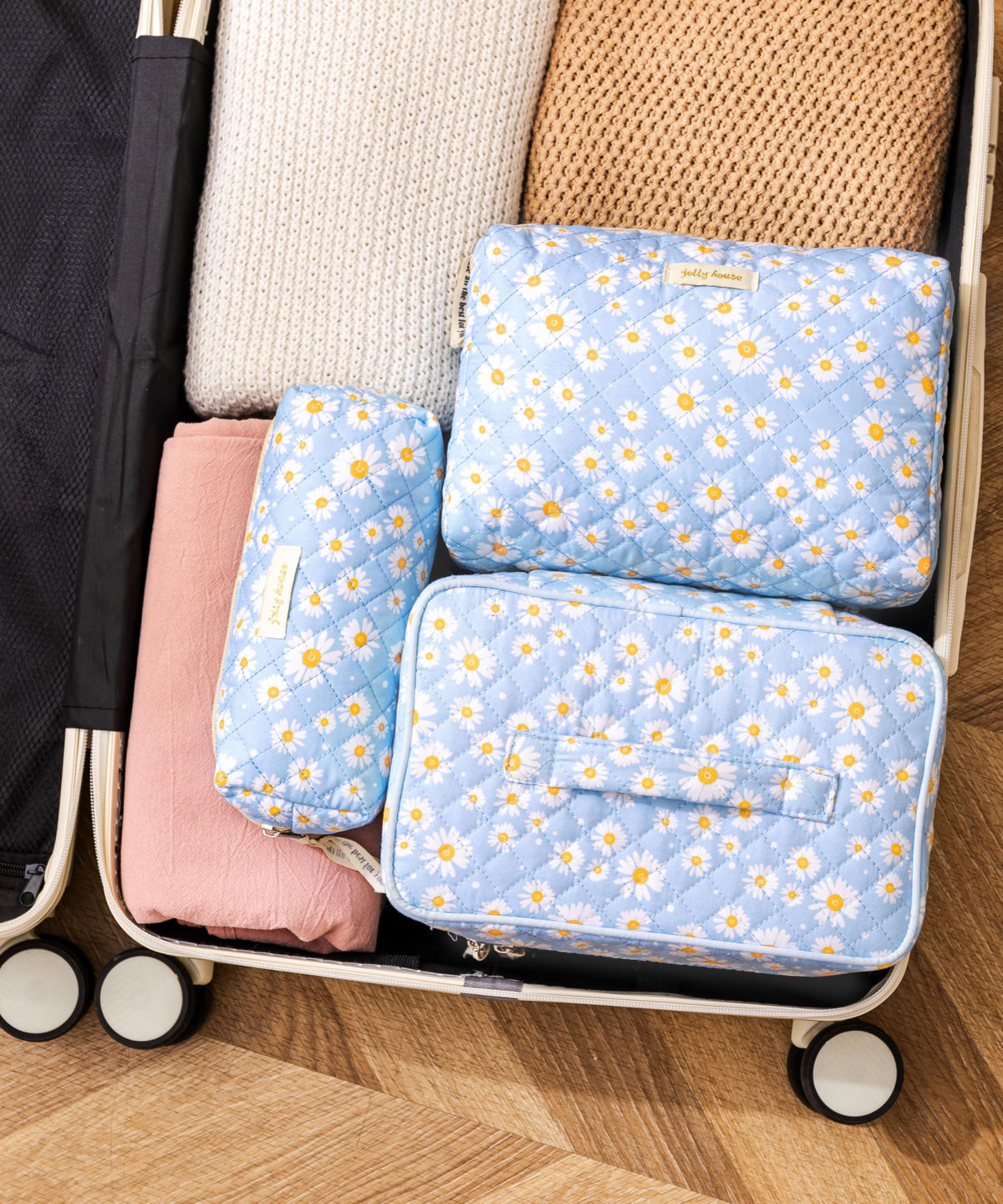 Medium HBselect makeup bag with floral pattern