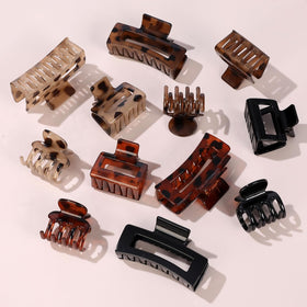 Medium square hair claw clip from SMKSL set in tortoise colour