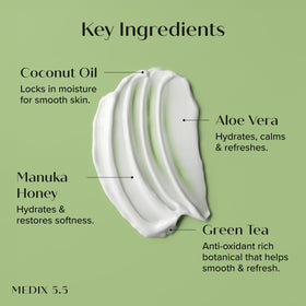 Medix 5.5 Coconut Oil cream application on skin