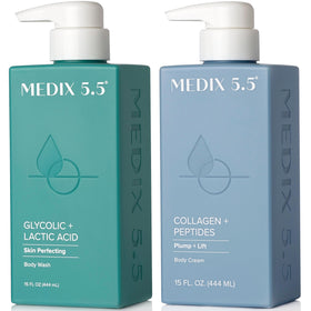 Medix 5.5 Exfoliating AHA Glycolic Acid Face & Body Wash Set front view