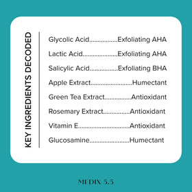Medix 5.5 Glycolic Acid Exfoliating Body Wash lathering on skin