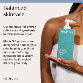 Medix 5.5 Glycolic Acid Exfoliating Body Wash packaging