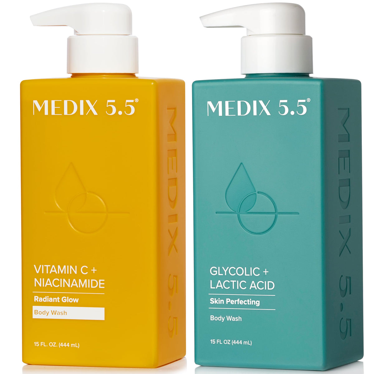 Medix 5.5 Glycolic Acid + Lactic Acid Body Wash Set front view