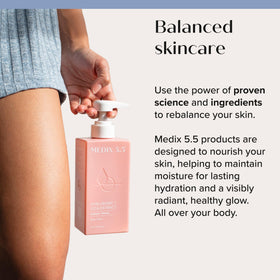 Medix 5.5 lotion application on skin