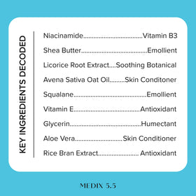 Medix 5.5 Niacinamide Face Moisturizer application on skin