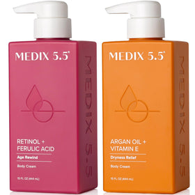 Medix 5.5 Retinol Body Lotion and Argan Oil Cream set front view