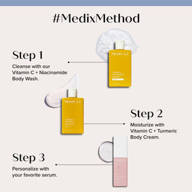 Medix 5.5 Vitamin C Cream Body Lotion in bathroom setting