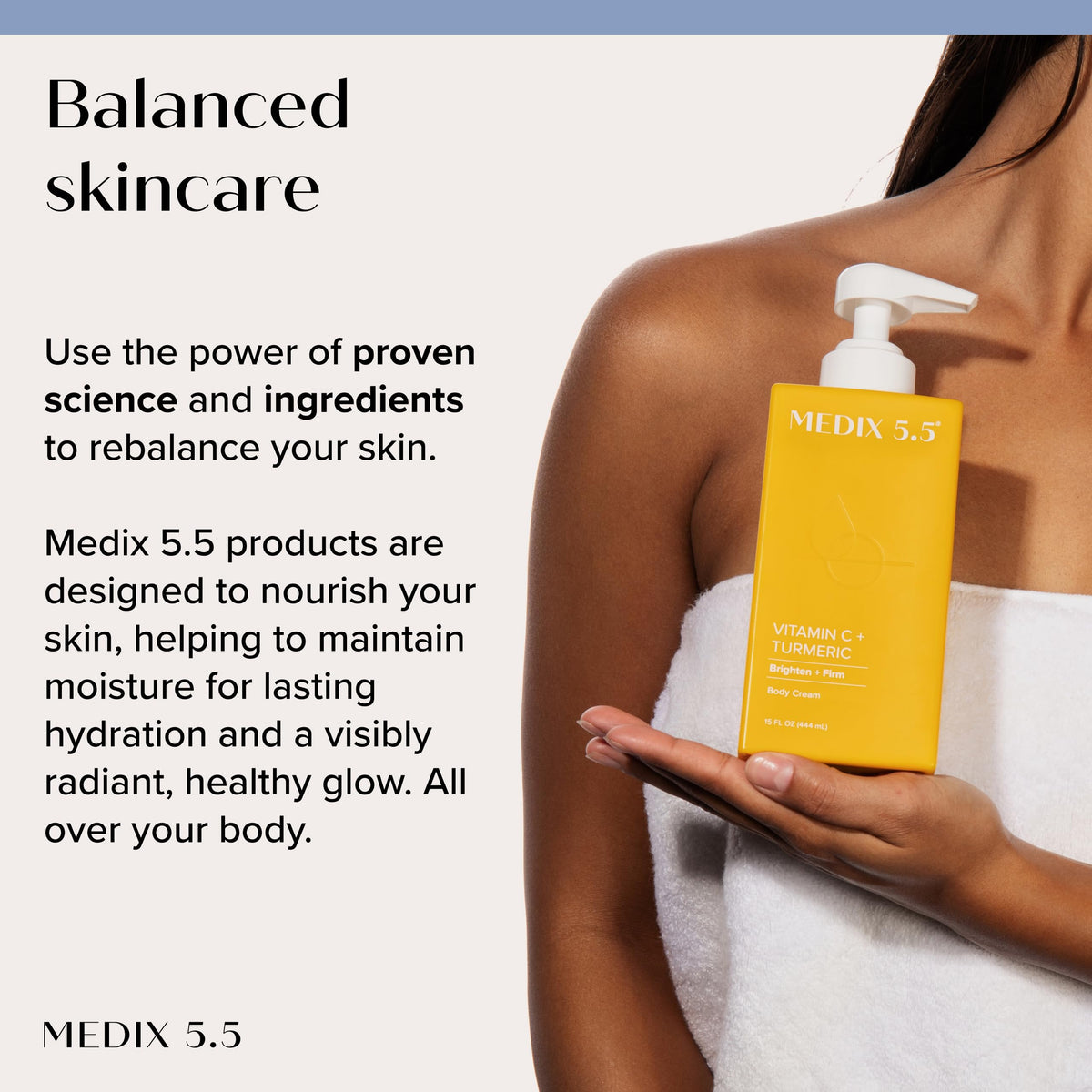 Medix 5.5 Vitamin C Cream lifestyle scene with user