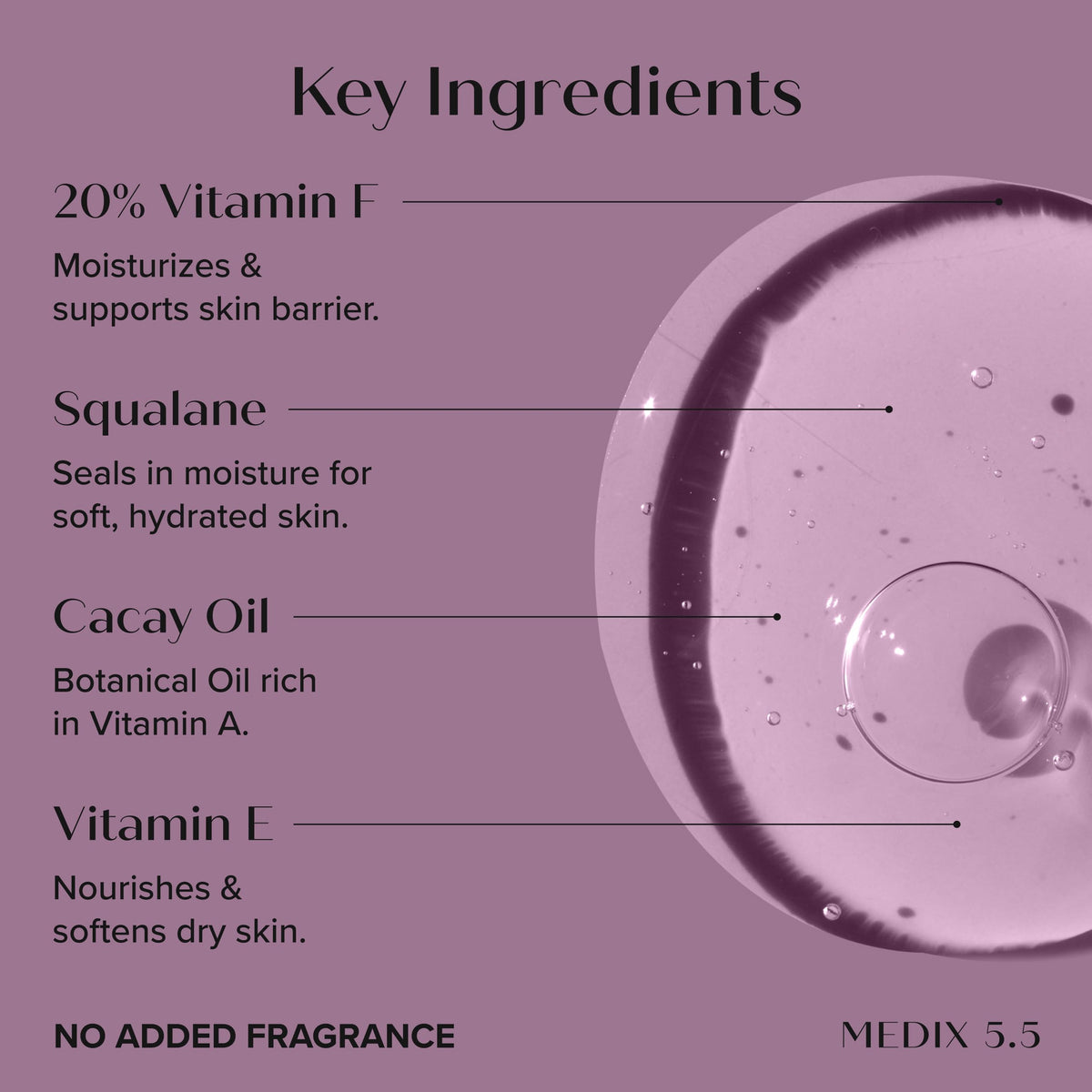 Medix 5.5 Vitamin F support Serum application