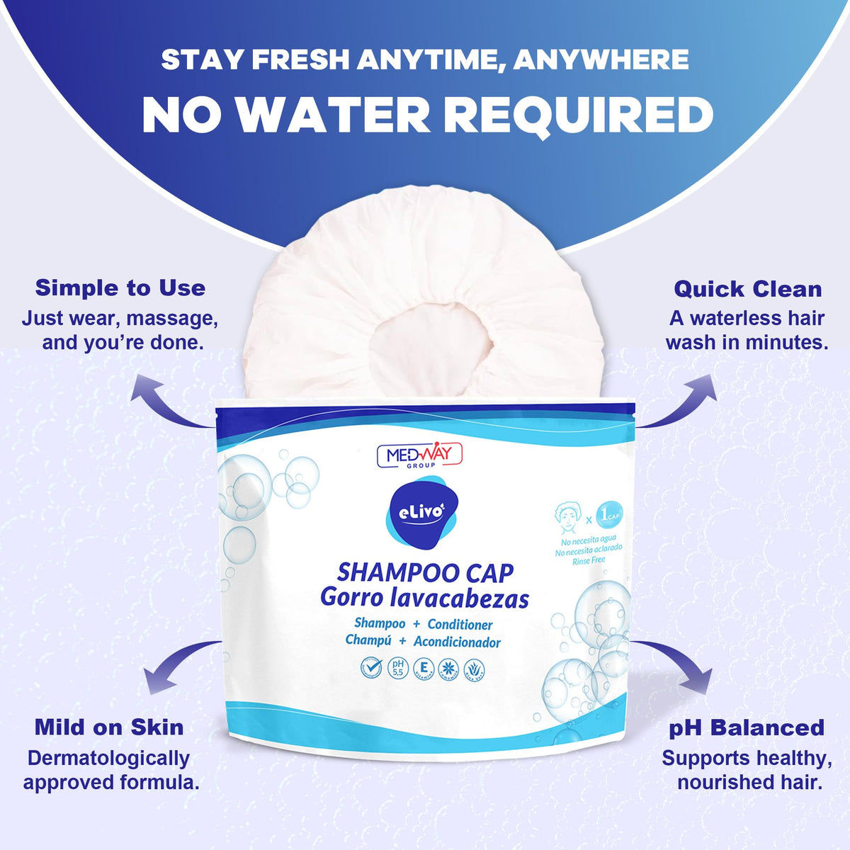 MedVance Shampoo Cap packaging side view