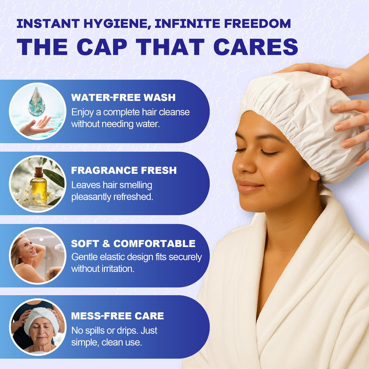 MedVance Shampoo Cap with ingredients list