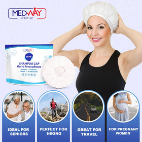 MedVance Shampoo Cap with wet hair illustration