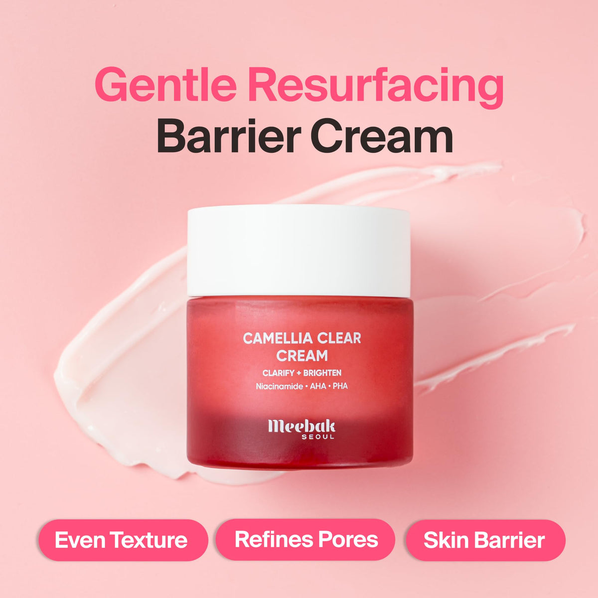 Meebak Camellia Clear Cream texture close-up