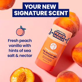 Megababe Peachy Deo side view showing smooth stick design