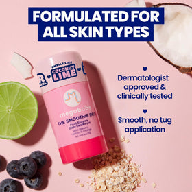 Megababe Smoothie Deo Coconut Lime application demonstration