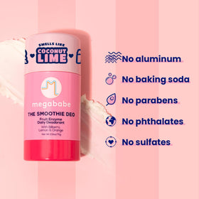 Megababe Smoothie Deo Coconut Lime with fruits