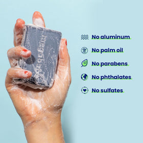 Megababe Space Bar Charcoal Underarm Soap 4.5 oz side view