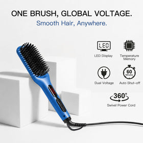 MEGAWISE Ceramic Ionic Hair Straightener Brush packaging