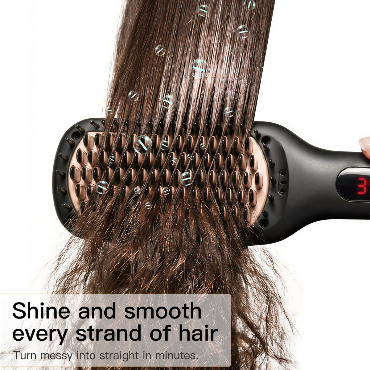 MEGAWISE hair straightener brush packaging