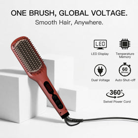 MEGAWISE Hair Straightener Brush Pro packaging display