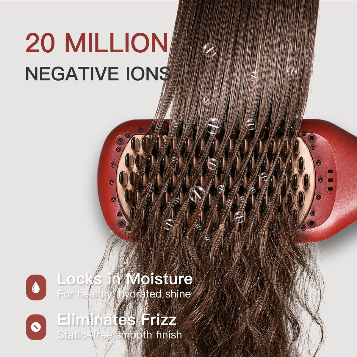 MEGAWISE Hair Straightener Brush Pro side view with power cord