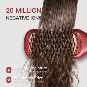 MEGAWISE Hair Straightener Brush Pro side view with power cord