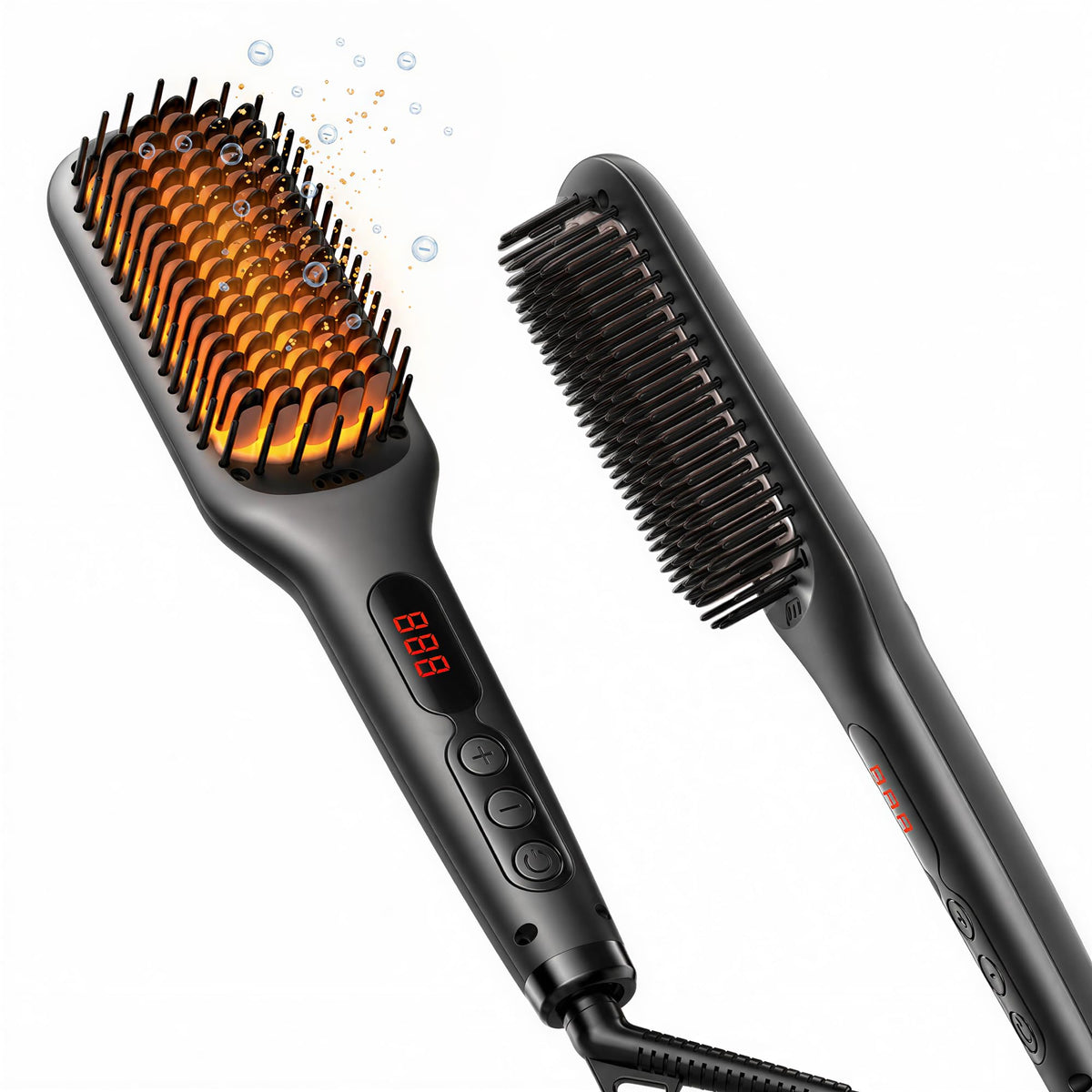 MEGAWISE Pro Ceramic Ionic Hair Straightener Brush front view