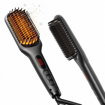 MEGAWISE Pro Ceramic Ionic Hair Straightener Brush front view