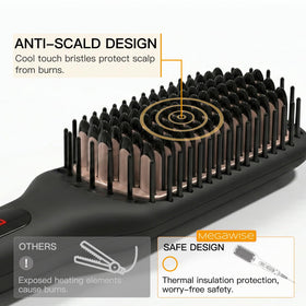 MEGAWISE Pro hair straightener brush side view