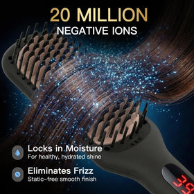 MEGAWISE straightener brush with LCD display