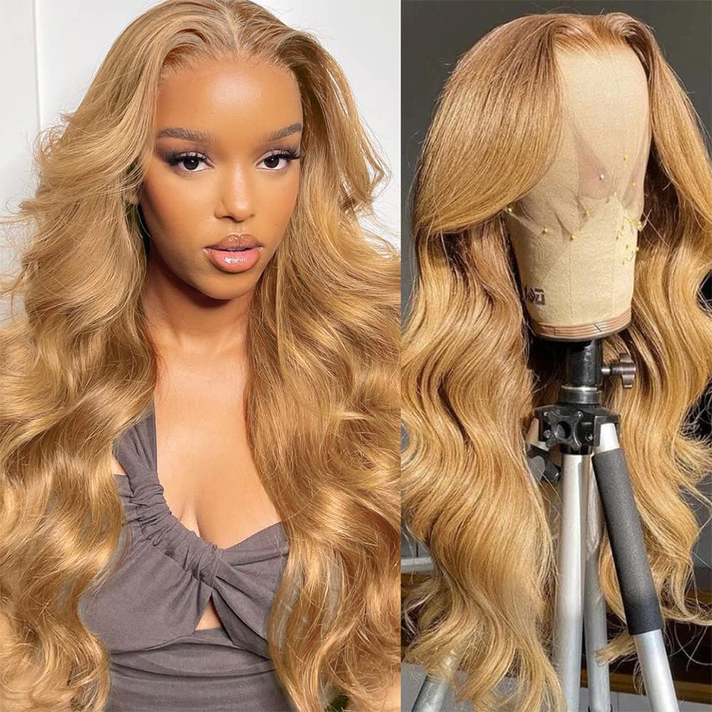 MEGOOD Honey Blonde Wig close-up of lace front
