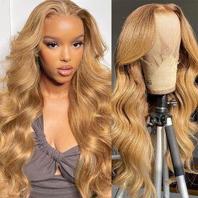 MEGOOD Honey Blonde Wig close-up of lace front