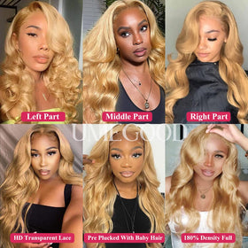 MEGOOD Honey Blonde Wig packaging details