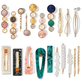 Mehayi 20 PCS Macaron Pearl Hair Clips Set assorted styles