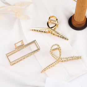 Mehayi claw clips displayed with various hairstyles