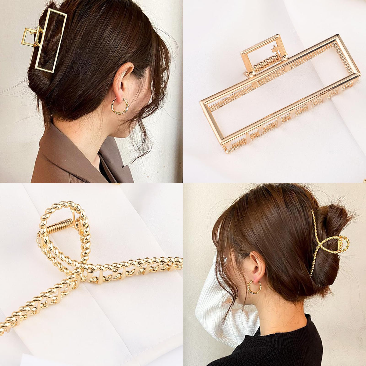 Mehayi metal claw clips in a stylish arrangement