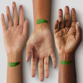 Mehron CreamBlend Stick Green application close-up