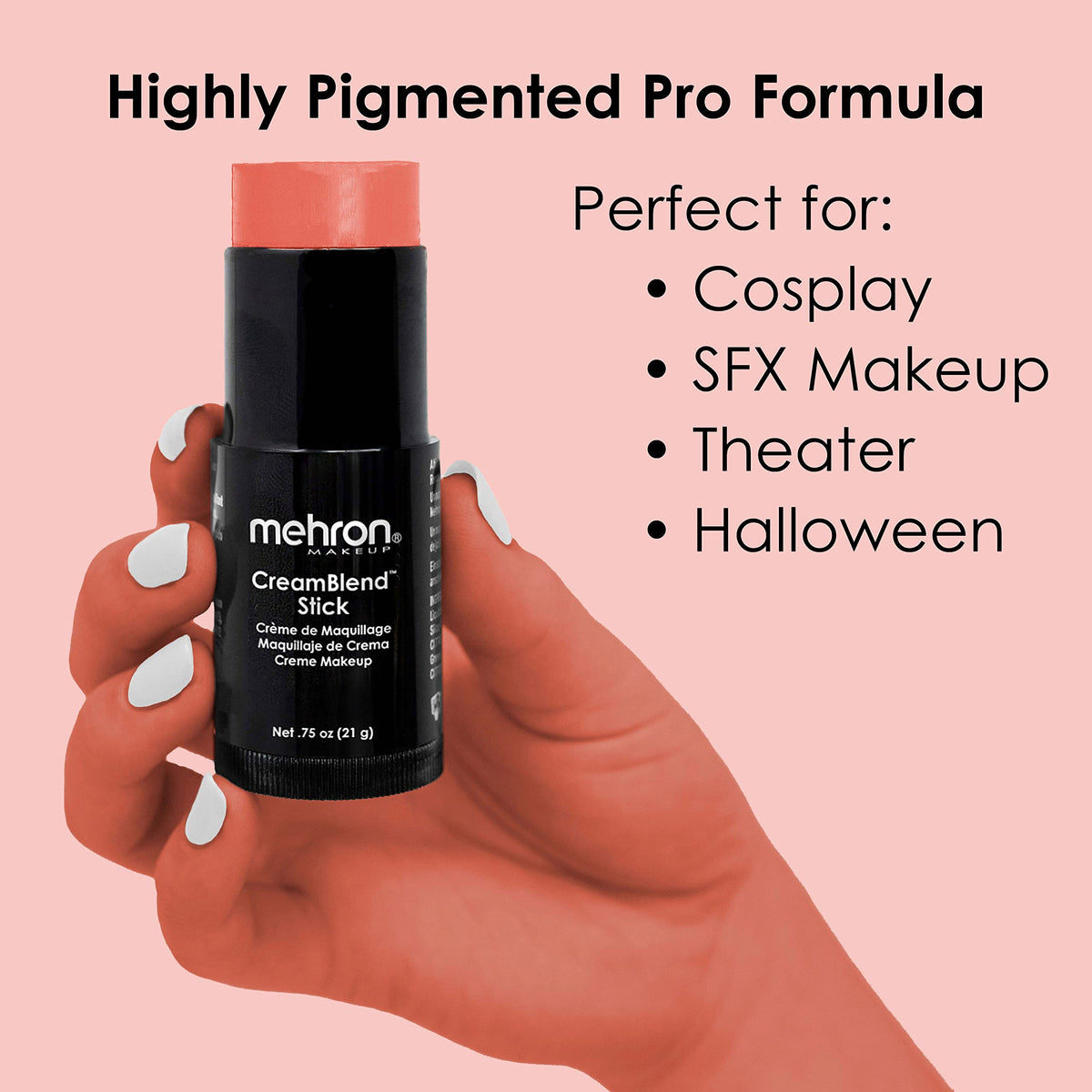Mehron Makeup CreamBlend Stick Body Paint Light Auguste swatch on skin