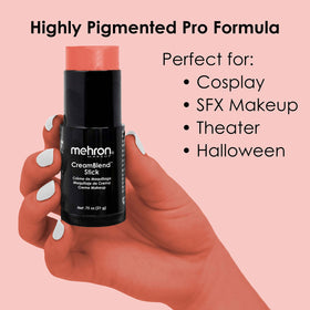 Mehron Makeup CreamBlend Stick Body Paint Light Auguste swatch on skin