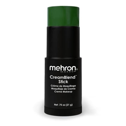 Mehron Makeup CreamBlend Stick Green front view