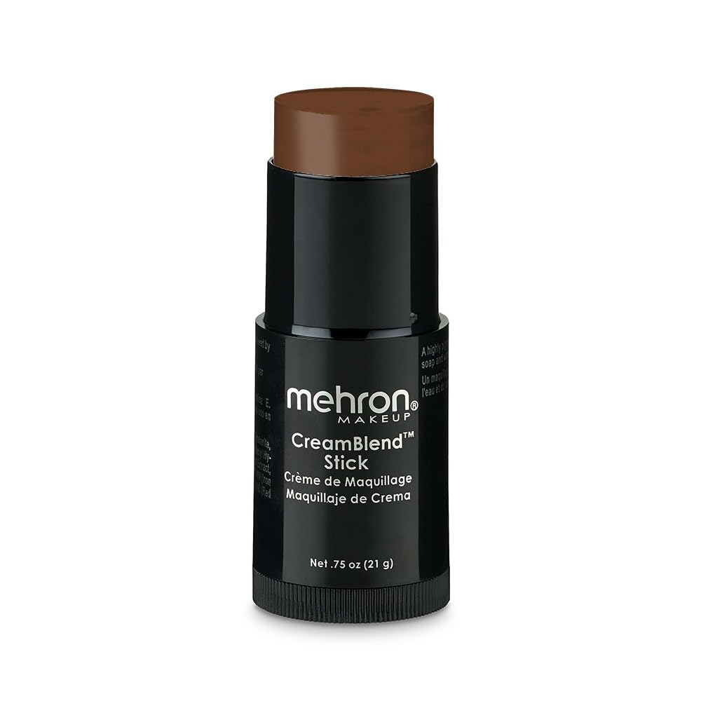 Mehron Makeup CreamBlend Stick Medium Ebony front view