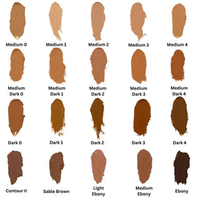 Mehron Makeup CreamBlend Stick Medium Ebony with swatch